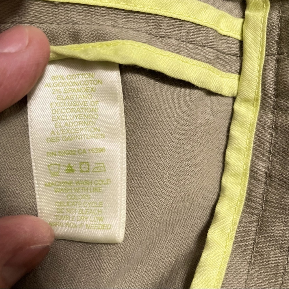 Sigrid Olsen Olive Green Embroidered Cotton Blazer Jacket Women’s Size 8 - Picture 8 of 12
